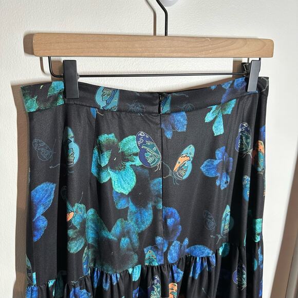 LaDress by Simone Women's Butterfly Black Blue Matching Set Size Small Floral - Picture 13 of 16